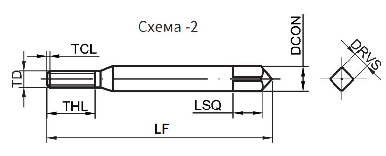 Эскиз: ET138-FJN-060100E-RH7 Метчик Gesac