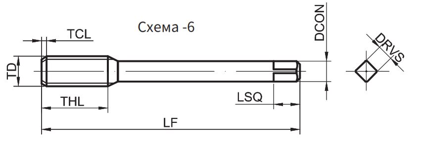 Эскиз: ET166-FJN-U1420E-RH7 Метчик Gesac