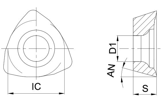 Эскиз: UDET12T312-MM-GS4130 Пластина фрезерная Gesac