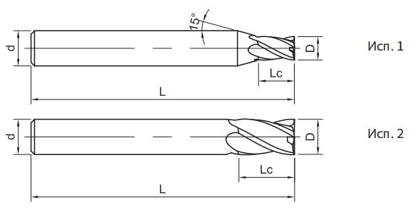 Эскиз: US200-S4-14040 Фреза монолитная твердосплавная Gesac
