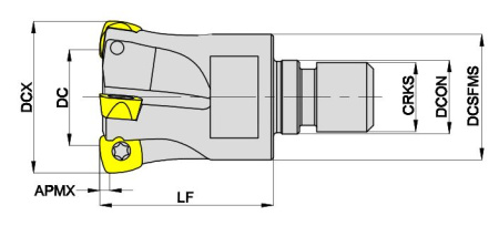 MKT213-025R02M12-SO09 Корпус фрезы Gesac