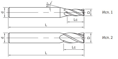 US260-S4B-01003 Фреза монолитная твердосплавная Gesac