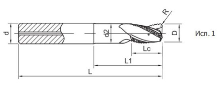 SA210-WR-IC-25030B Фреза монолитная твердосплавная Gesac