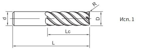 ST210-RL5-25005A Фреза монолитная твердосплавная Gesac 