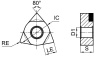 WNGA080408H-3-BKC120P Пластина токарная Gesac