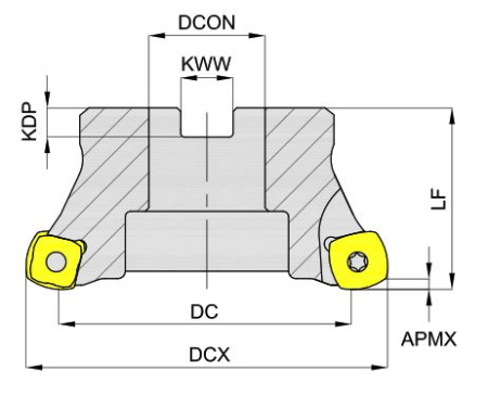 MKT213-125R08B40-SO12 Корпус фрезы Gesac