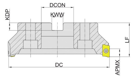 MEB190-200R12C60-AP16 Корпус фрезы Gesac