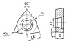 WCMT06T308-GP-GP1115 Токарная пластина для точения Gesac