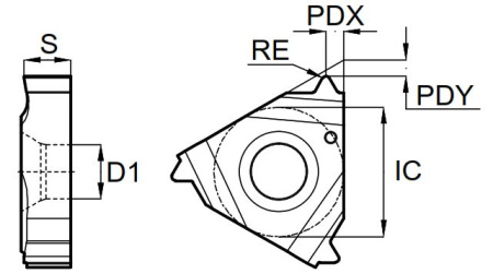 16IR1.50MJ-GM3225 Пластина резьбовая Gesac