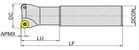 MPS100-035R04P32-RP10-DB Корпус фрезы Gesac