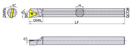S08K-STFCR09 Державка Расточная Gesac