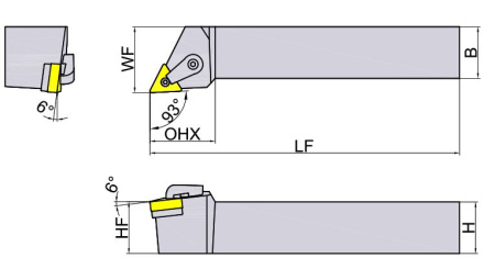 MTJNR3232P22 Державка Токарная для точения Gesac