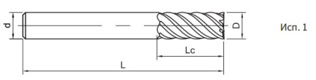 SH360-SL6-16-64-K Фреза монолитная твердосплавная Gesac