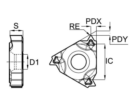 16IRG55-TC-GM3225 Пластина резьбовая Gesac