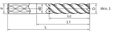 SA300-SF-IC-SN4-200A2 Фреза монолитная твердосплавная Gesac