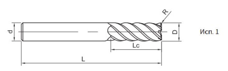 SS600-R5-10010A Фреза монолитная твердосплавная Gesac