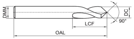 D101-AMN-0400 Сверло Монолитное твердосплавное центровочное Gesac