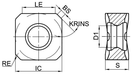 SNEU1206ANEN-GM-GK4125 Пластина фрезерная Gesac