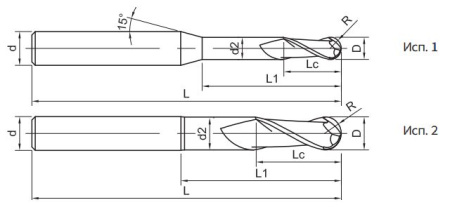 SG200-M-BN2-0.6-10-50 Фреза монолитная твердосплавная Gesac