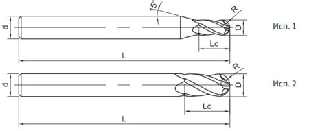 SH360-BH4-10-100-K Фреза монолитная твердосплавная Gesac