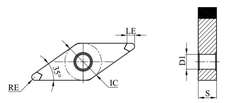 VNGA160412LS-4-BHC210P Пластина токарная Gesac