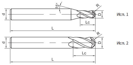 SH360-B4-16-32-K Фреза монолитная твердосплавная Gesac