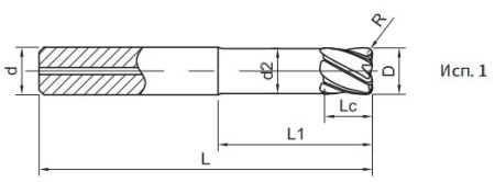 SA300-WF-IC-RN6-25030B Фреза монолитная твердосплавная Gesac