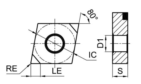 CNGA120408M-2-BHC115P Токарная пластина PCBN Gesac