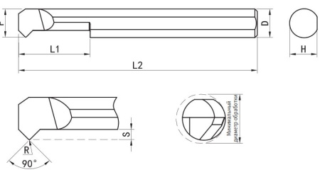 GMT-CR50R20L15 Минирезец твердосплавный Для снятия фаски Gesac