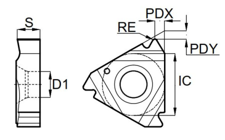 16IR8APIRD-GM3225 Пластина резьбовая Gesac