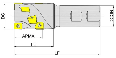 MHC190-040R02W32-AN12 Корпус фрезы Gesac