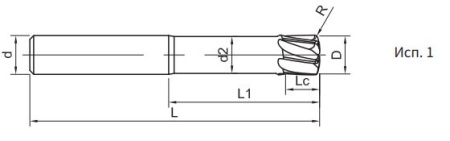 FH200-RN6-20013-H Фреза монолитная твердосплавная Gesac