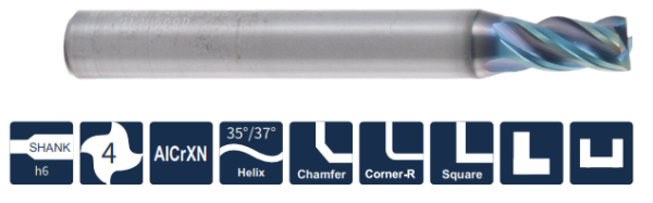 UP300-S-S4-07710 Фреза монолитная твердосплавная Gesac