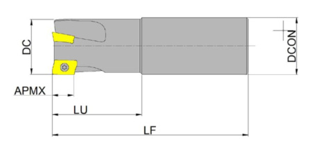 MET190-020R02P20-AD10 Корпус фрезы Gesac