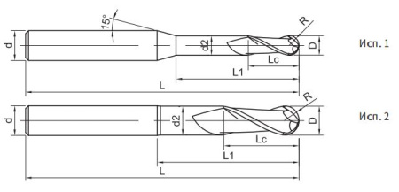 SG200-BN2-01015 Фреза монолитная твердосплавная Gesac