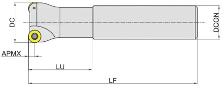 MPC100-032R02P25-RC12 Корпус фрезы Gesac