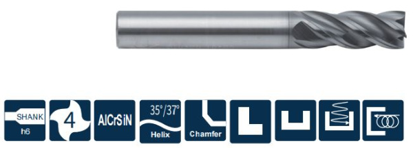 PP300-C4-64004 Фреза монолитная твердосплавная Gesac