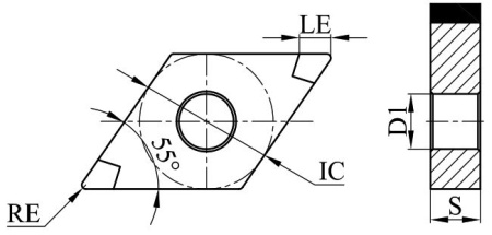 DNGA150408M-4-BHC225P Токарная пластина PCBN Gesac