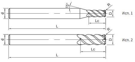 SH160-RH4-04005 Фреза монолитная твердосплавная Gesac
