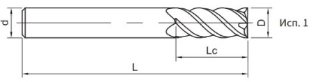 SA160-S4-10025 Фреза монолитная твердосплавная Gesac