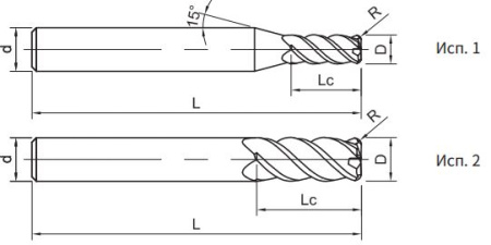 SH160-R4-12005 Фреза монолитная твердосплавная Gesac