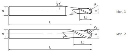SH260-BH2-4-75-H-6 Фреза монолитная твердосплавная Gesac