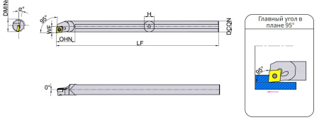 E12Q-SCLCL06 Державка Расточная Gesac