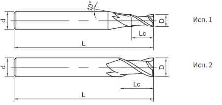 SH260-S2-4-10-H Фреза монолитная твердосплавная Gesac