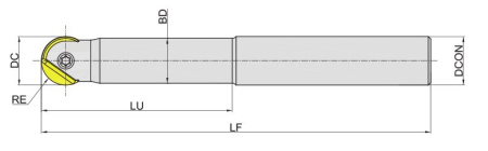 MBA100-012R01P12-QT12S Корпус фрезы Gesac