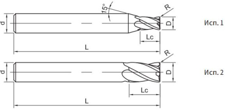 US260-RS4-08005 Фреза монолитная твердосплавная Gesac