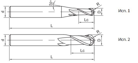SH260-B2-2-3-H Фреза монолитная твердосплавная Gesac