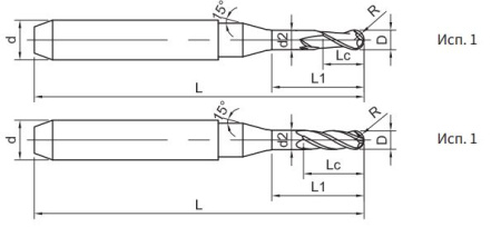 SM200-AR2-2-20-50-d6 Фреза монолитная твердосплавная Gesac