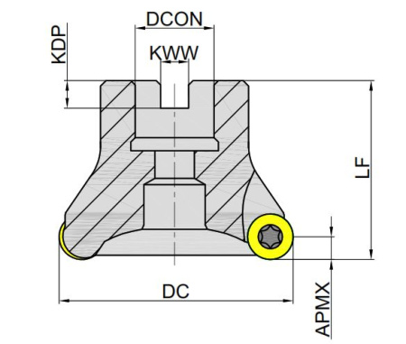 MPS100-040R04A16-RP12-DB  Корпус фрезы Gesac