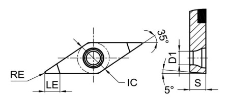 VBGW160404M-2-BHC115P Пластина токарная Gesac
